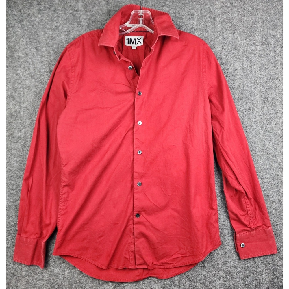 Express 1MX Dress Shirt Mens Small Fitted Long Sleeve Cotton Stretch Button Up